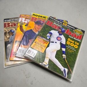 VTG 2003 Beckett Baseball Card Monthly Magazine Lot 4 Issues Sosa Mauer Jeter